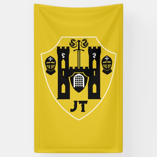 Customizable Knights Shield Banner (Vertical)