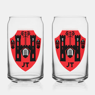 Customizable Knights Shield Can Glass