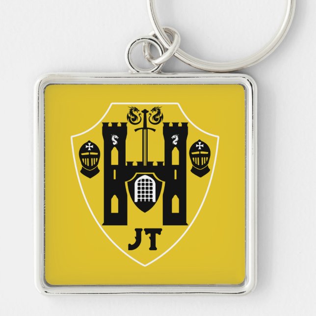 Customizable Knights Shield Keychain (Front)