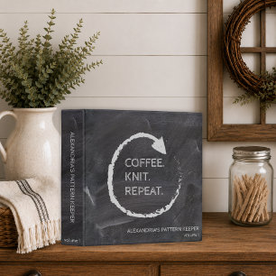 Customizable Knitting Pattern Keeper Binder
