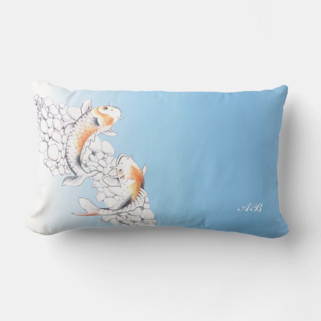 Customizable: Koi Lumbar Pillow (Front)