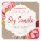 Customizable Kraft Floral Soy Candle Label