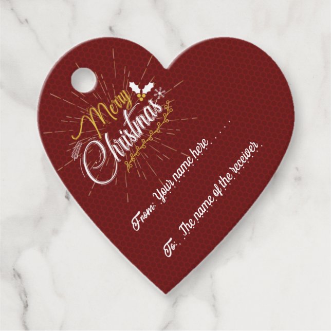 Customizable Label For Christmas Gifts Tag (Front)