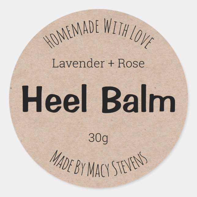 Customizable Label For Cracked Heel Salve Balm (Front)