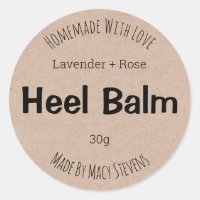 Customizable Label For Cracked Heel Salve Balm