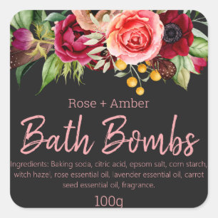 Customizable Label For Handmade Bath Bombs