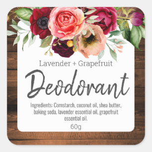 Customizable Label For Handmade Deodorant