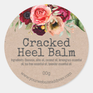 Customizable Label For Handmade Heel Balm