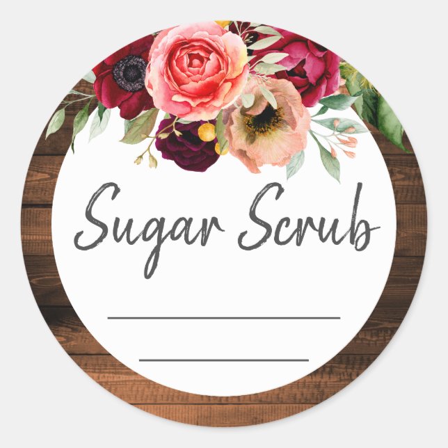 Customizable Label For Handmade Sugar Scrub (Front)