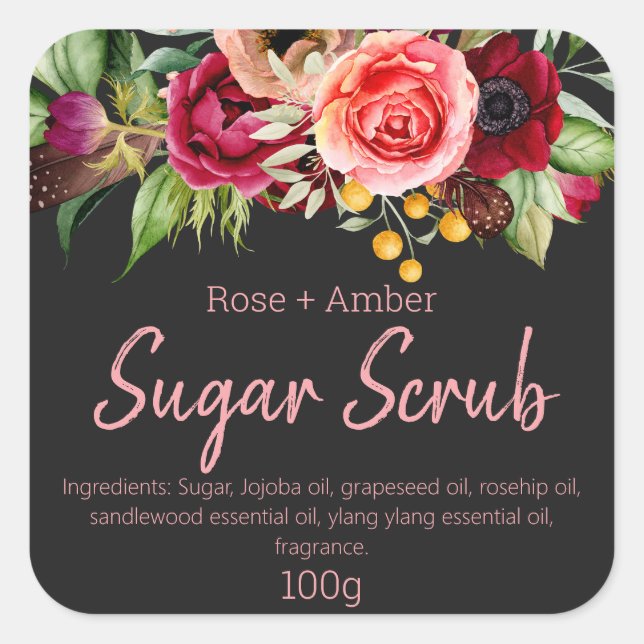 Customizable Label For Handmade Sugar Scrub (Front)