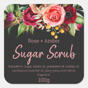 Customizable Label For Handmade Sugar Scrub