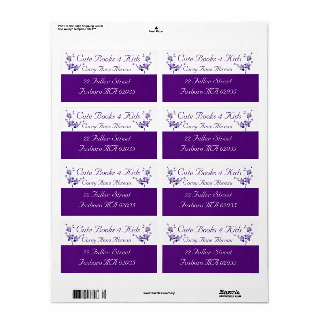 Customizable Labels (Full Sheet)