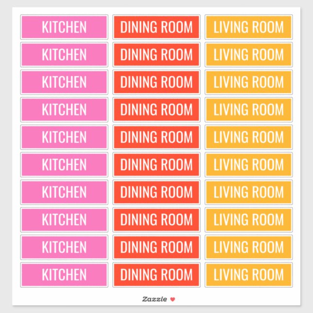 Customizable Labels For Moving Boxes (Sheet)