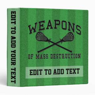 Customizable Lacrosse 3 Ring Binder, Personalize Binder