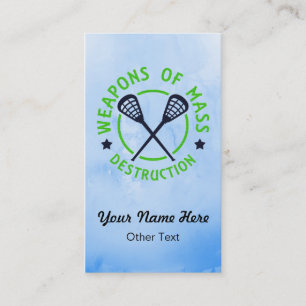 Customizable Lacrosse Weapons Business Cards