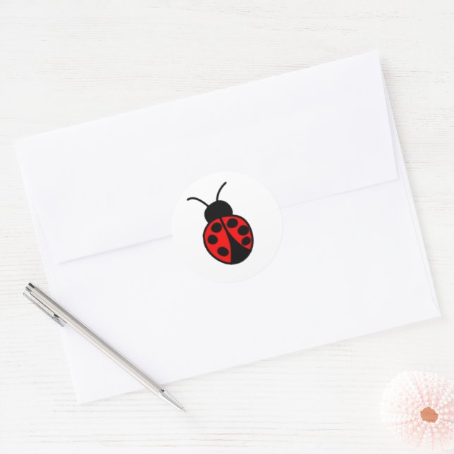 Customizable Ladybug Sticker (Envelope)