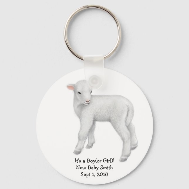 Customizable Lamb Keychain (Front)