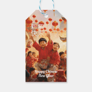 Customizable Lanterns of Joy: Chinese New Year Gift Tags