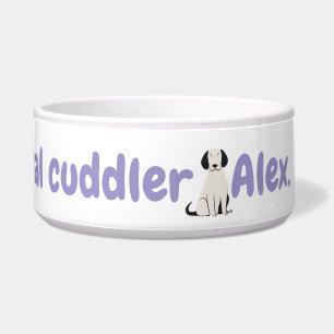  Customizable Large Ceramic Dog Bowl with Name