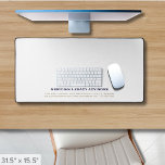 Customizable Large Desk Pad<br><div class="desc">Elevate your workspace with our simple, Customizable Large Desk Pad. This sleek and functional desk pad features classic navy blue and golden typography on a simple, clean white background. This clean and professional design is perfect for adding a touch of sophistication to your desk while ensuring precise mouse control. Ideal...</div>