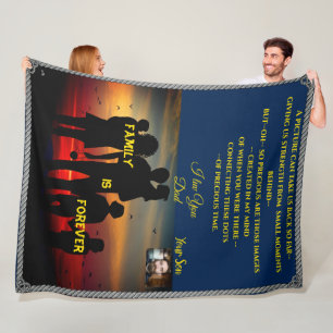 Customizable Large Throw Family Gift ideal Fleece Blanket