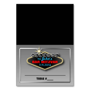 Customizable Las Vegas Themed Tented Place Cards