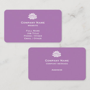 Customizable Lavender Business Card
