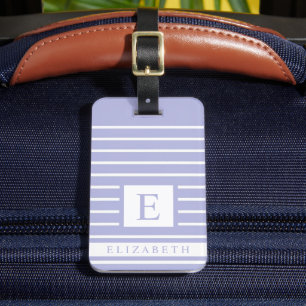 Customizable Lavender Purple Light Sky Blue Luggage Tag
