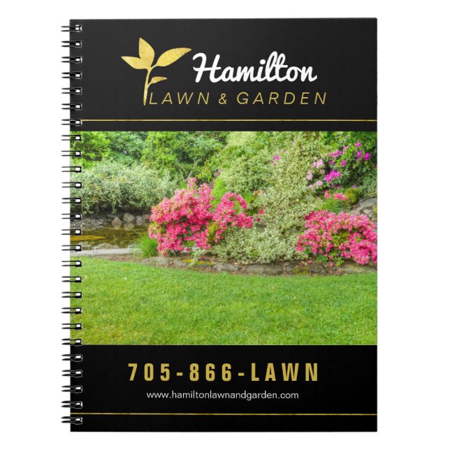 Customizable Lawn Care and Gardening Note Book (Front)