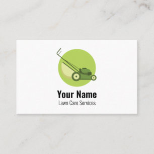 Customizable lawn care mower business card