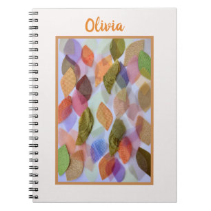Customizable Leaf Pattern Notebook