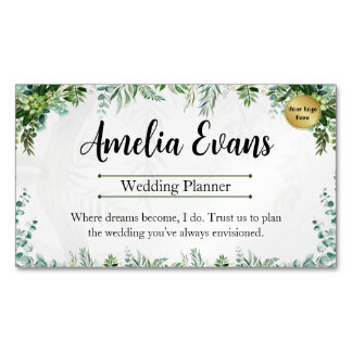 Customizable Leafy Botanical Blend Business Card