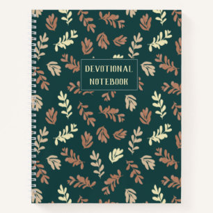 Customizable   Leafy Devotional Notebook