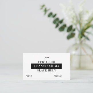 Customizable Lean Six Sigma Black Belt Business Card