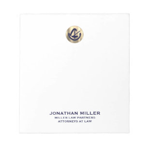 Customizable Legal Logo Name Title Notepad