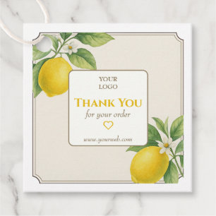 Customizable Lemon Business Thank You Tag