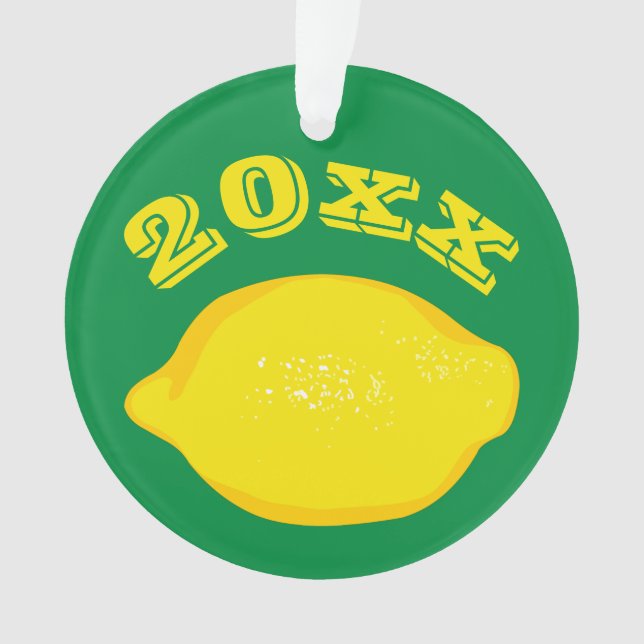 Customizable Lemon   Ornament (Front)