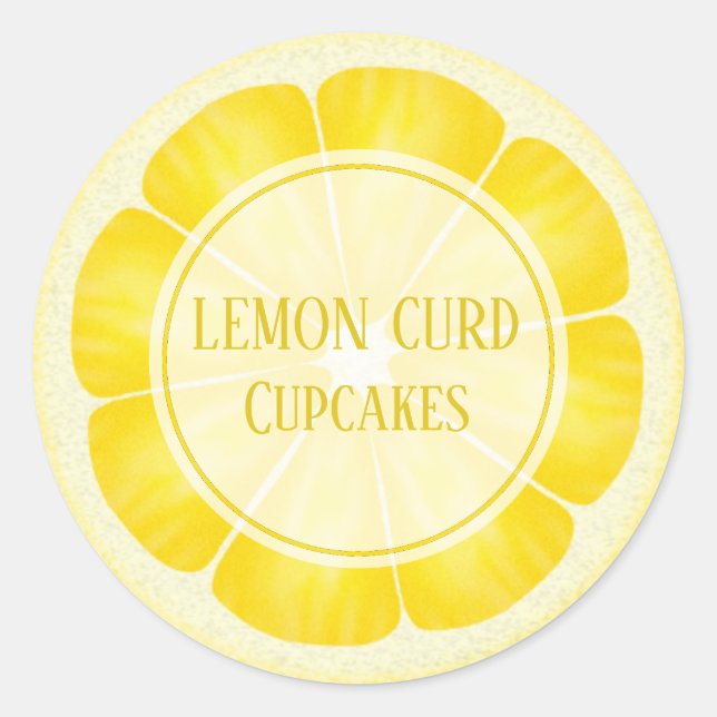 Customizable Lemon Stickers For Desserts (Front)