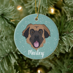 Customizable Leonberger  Ceramic Ornament