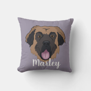 Customizable Leonberger Throw Pillow