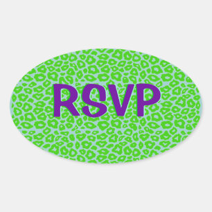 Customizable Leopard Oval Sticker