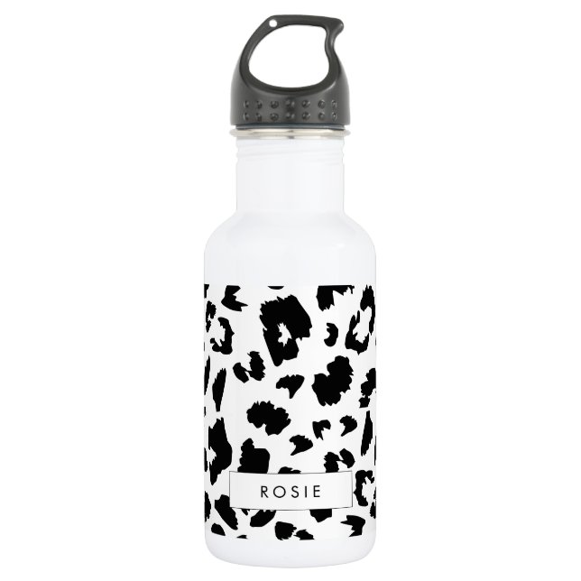 Customizable leopard print 532 ml water bottle (Front)