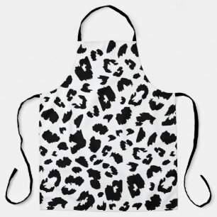 Customizable leopard print apron