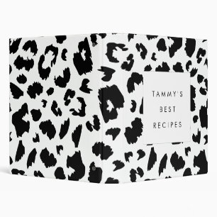 Customizable leopard print binder