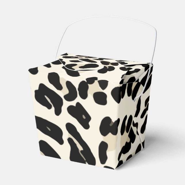 Customizable Leopard Print Favour Box (Front Side)