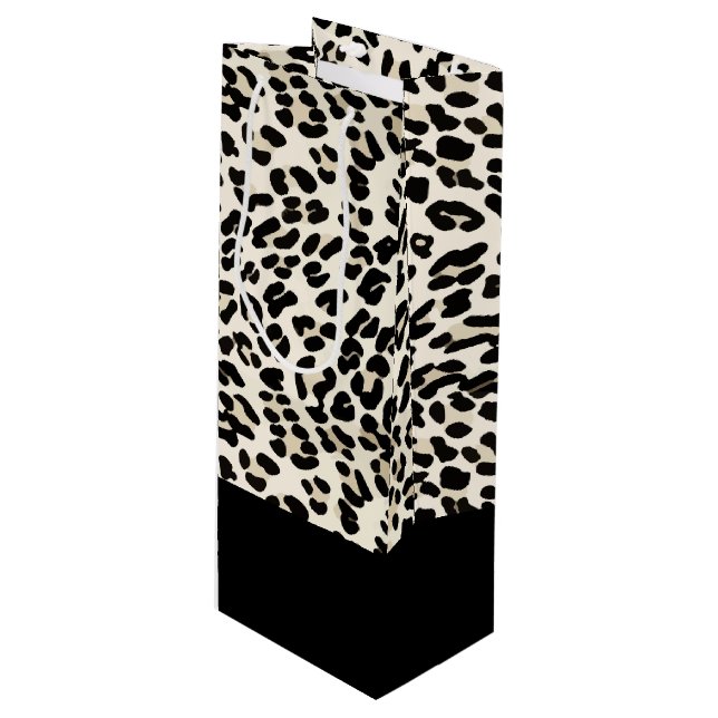 Customizable Leopard Print Gift Bag (Front Angled)