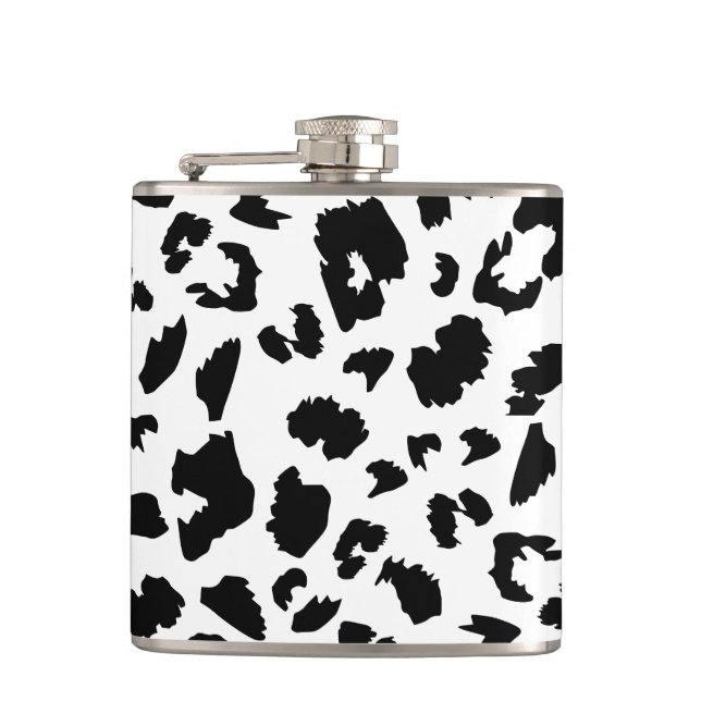 Customizable leopard print hip flask (Front)