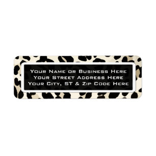 Customizable Leopard Print Return Address Labels