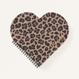 Customizable leopard print Spiral Notebook