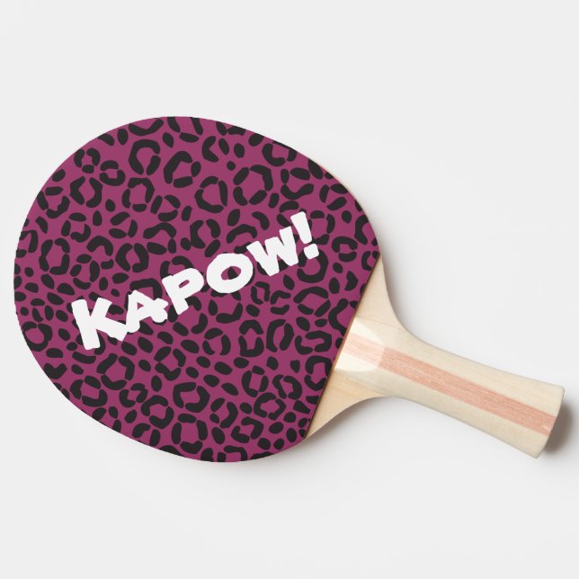 Customizable Leopard Print Table Tennis Bat Ping Pong Paddle (Side)